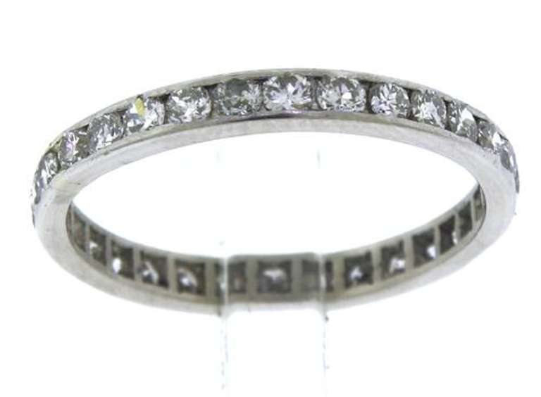 Platinum Vintage Diamond Eternity Band