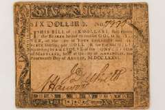Maryland August 14 1776 Six Dollar Colonial Note