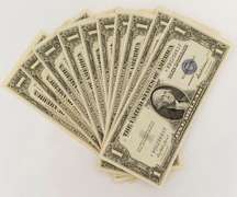 10 Consecutive CH CU 1935 F $1 Star Silver Certificates