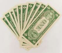 10 Consecutive CH CU 1935 F $1 Star Silver Certificates