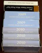 US Proof Set Lot, 2 x 2009 3 x 2010, 2011 & 2019
