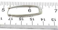 Simple 14kt WG Smooth Squared Hoop Earrings