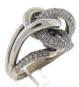 Dazzling 18kt Pave Diamond Knot Ring