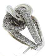 Dazzling 18kt Pave Diamond Knot Ring