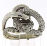 Dazzling 18kt Pave Diamond Knot Ring