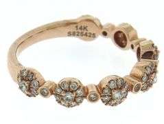 Strong Rose Gold Gabriel & Co Alternating Bezel Diamond
