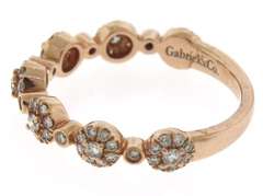 Strong Rose Gold Gabriel & Co Alternating Bezel Diamond
