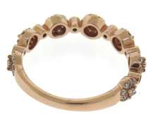 Strong Rose Gold Gabriel & Co Alternating Bezel Diamond