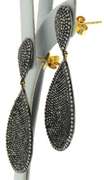 True Glamour Silver & Diamond Pave Dangle Earrings