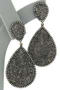 True Glamour Silver & Diamond Pave Dangle Earrings