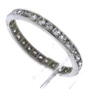 Platinum Vintage Diamond Eternity Band