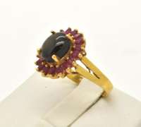 LADIES 22 KT COLOR STONES RING