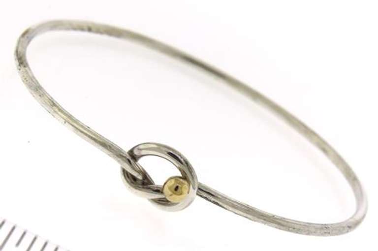 Tiffany & Co Sterling Silver Knot Bangle Bracelet