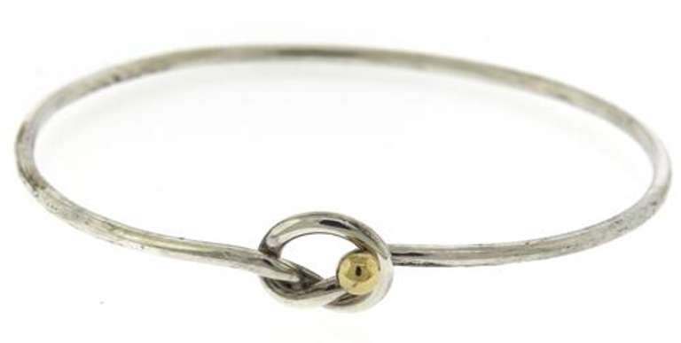Tiffany & Co Sterling Silver Knot Bangle Bracelet