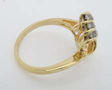 18K Asymmetrical Diamond Right Hand Ring