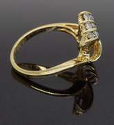 18K Asymmetrical Diamond Right Hand Ring