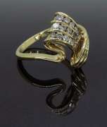 18K Asymmetrical Diamond Right Hand Ring