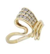 18K Asymmetrical Diamond Right Hand Ring