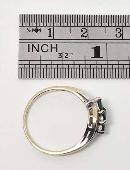 Graceful Sapphire and Diamond Ring in 14K WG