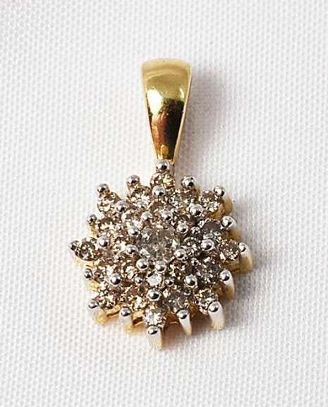 Lovely Multi-Diamond Pendant in 14K