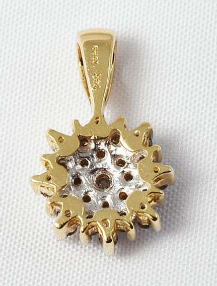 Lovely Multi-Diamond Pendant in 14K