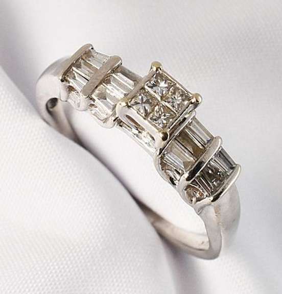 Lovely Multi-Diamond Ring in 14K WG