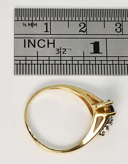 Sassy 3 Marquise Sapphire and Diamond 14K Ring