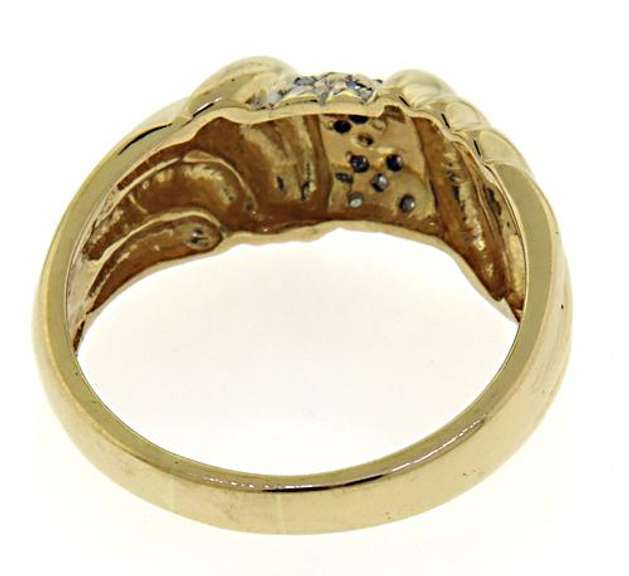 Beautiful Pave Diamond Yellow Gold Ring