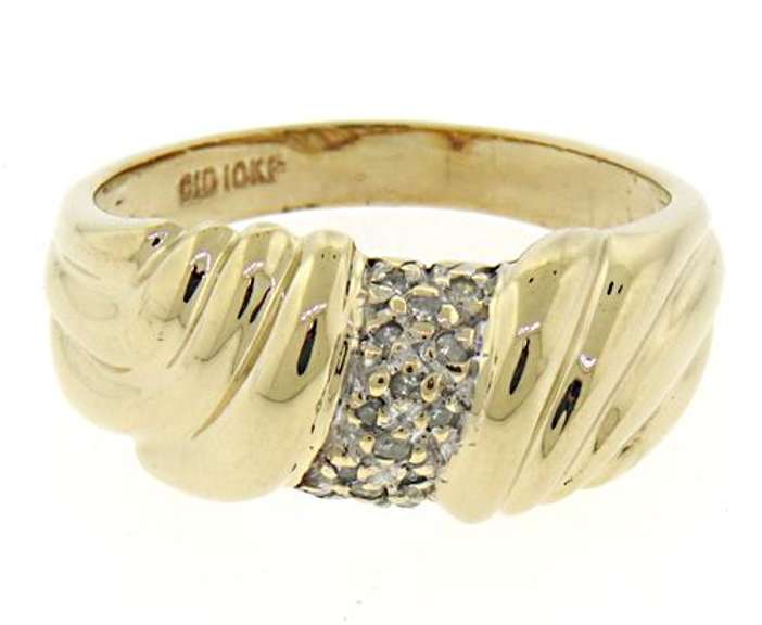 Beautiful Pave Diamond Yellow Gold Ring