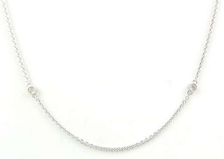 Italian 18K Diamonds By The Yard Necklace