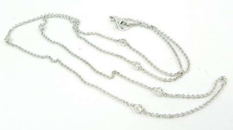 Italian 18K Diamonds By The Yard Necklace