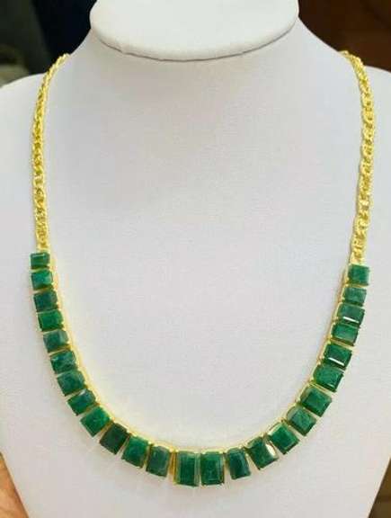 Amazing 18kt Gold & Emerald Necklace!
