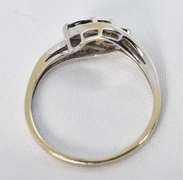 Graceful Sapphire and Diamond Ring in 14K WG