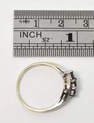 Graceful Sapphire and Diamond Ring in 14K WG