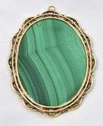 Enthralling Malachite and Opal Pendant in 14K