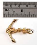 Audacious Fouled Anchor Pendant in 10K