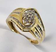 Pretty Multi-Diamond Ring in 10K