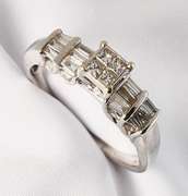 Lovely Multi-Diamond Ring in 14K WG