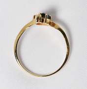 Refined Marquise Sapphire and Diamond Ring in 14K