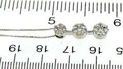 Fabulous Diamond Cluster Past Present Future Necklace