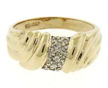 Beautiful Pave Diamond Yellow Gold Ring
