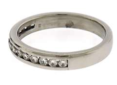 Great Platinum Round Brilliant Cut Wedding Band