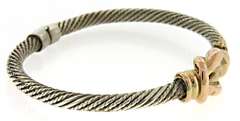 Very Nice Two Tone Knoted Cable Bracelet