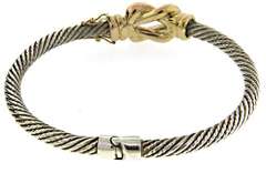 Very Nice Two Tone Knoted Cable Bracelet