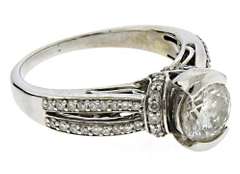 Charming White Gold Diamond Ring