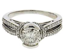 Charming White Gold Diamond Ring