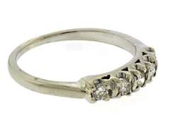 Classy 14kt WG 5-Stone Round Diamond Band