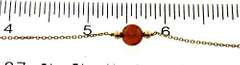 Simple 14kt YG Amber Bead Station Necklace