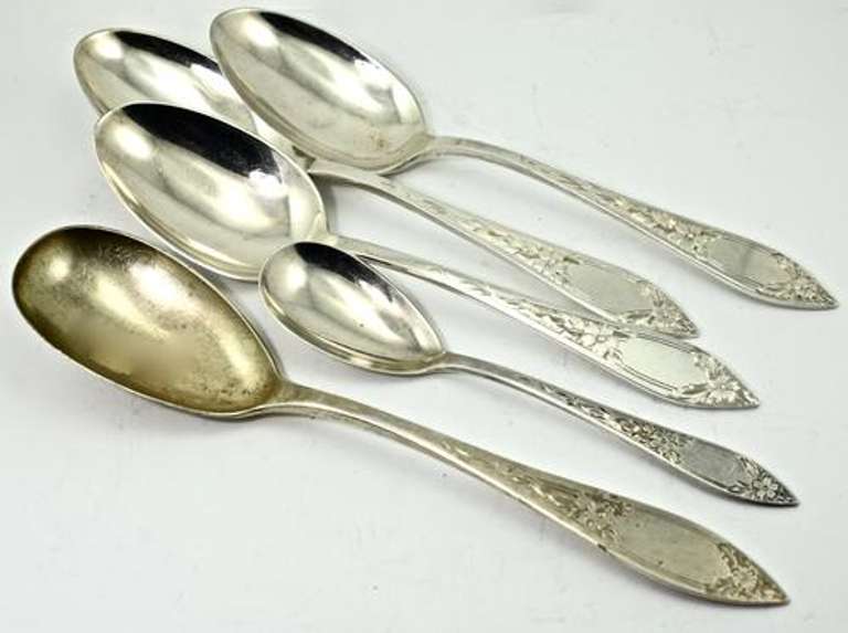 Service for 12 Stieff Lady Claire Sterling Flatware