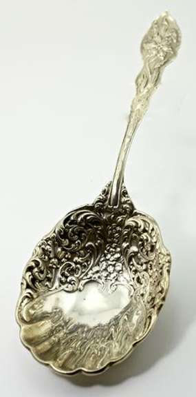 Art Nouveau Sterling Serving Spoon